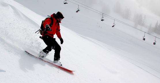 snowboard in val di fassa